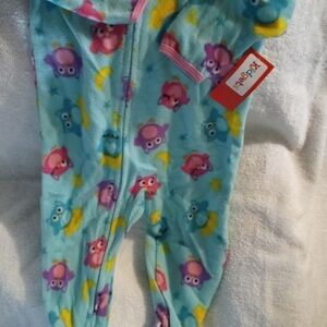 Kidgets Blue Owl Print Footie
